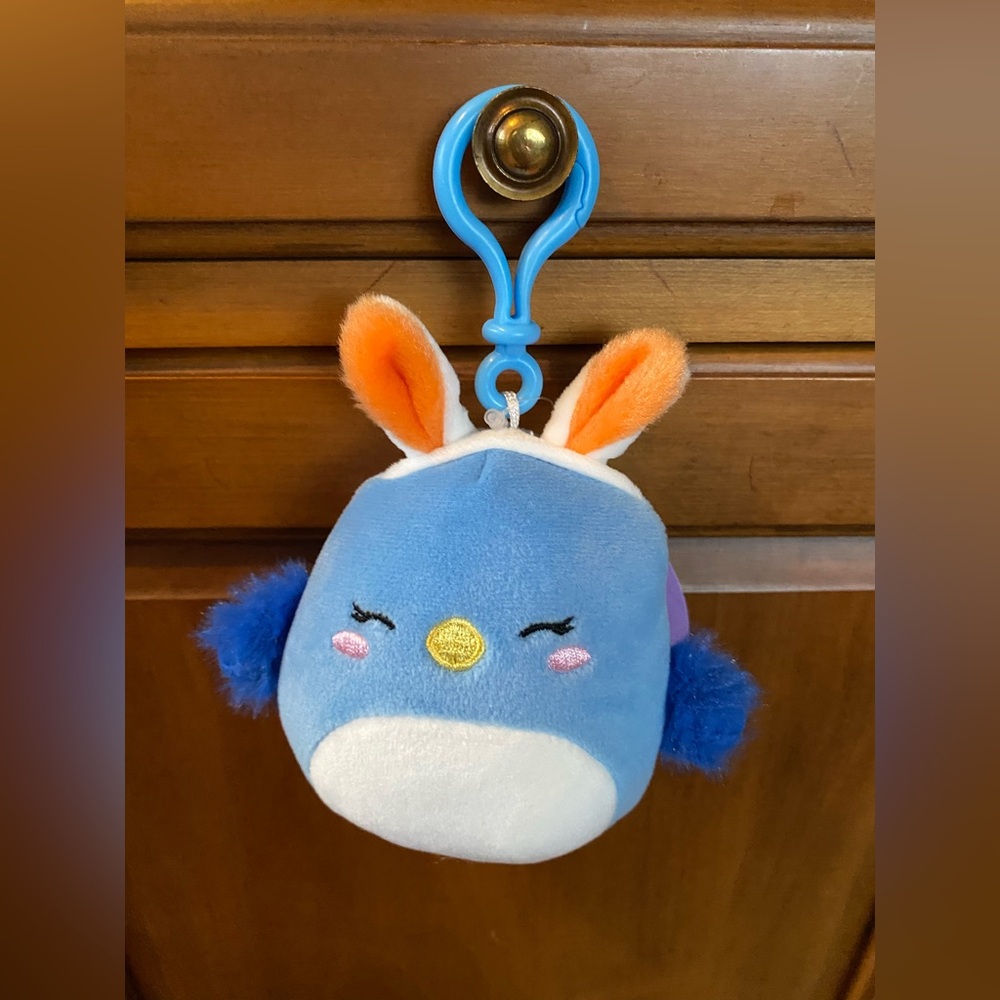 NWT Squishmallows keychain Easter Clip-On Bebe the Bluebird 2 available